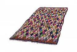 Marokkolainen Kilim matto Boucherouite 245 x 115 cm