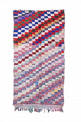 Marokkolainen Kilim matto Boucherouite 245 x 130 cm