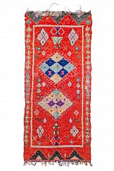 Marokkolainen Kilim matto Boucherouite 340 x 155 cm