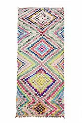 Marokkolainen Kilim matto Boucherouite 145 x 365 cm
