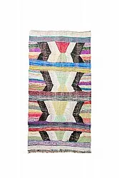 Marokkolainen Kilim matto Boucherouite 130 x 245 cm
