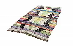 Marokkolainen Kilim matto Boucherouite 130 x 245 cm