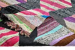 Marokkolainen Kilim matto Boucherouite 130 x 265 cm