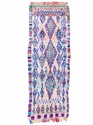 Marokkolainen Kilim matto Boucherouite 250 x 90 cm