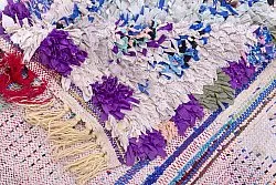 Marokkolainen Kilim matto Boucherouite 250 x 90 cm