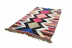 Marokkolainen Kilim matto Boucherouite 140 x 245 cm
