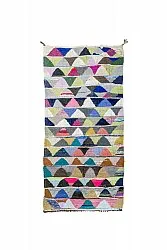 Marokkolainen Kilim matto Boucherouite 145 x 305 cm