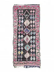 Marokkolainen Kilim matto Boucherouite 310 x 130 cm