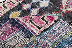 Marokkolainen Kilim matto Boucherouite 310 x 130 cm