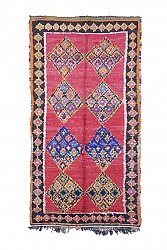 Marokkolainen Kilim matto Boucherouite 250 x 135 cm