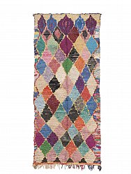 Marokkolainen Kilim matto Boucherouite 290 x 120 cm