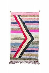 Marokkolainen Kilim matto Boucherouite 130 x 225 cm
