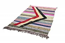 Marokkolainen Kilim matto Boucherouite 130 x 225 cm