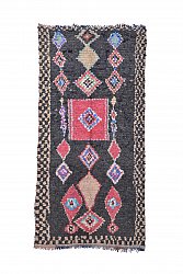 Marokkolainen Kilim matto Boucherouite 270 x 125 cm