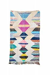Marokkolainen Kilim matto Boucherouite 120 x 200 cm