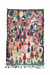 Marokkolainen Kilim matto Boucherouite 220 x 140 cm