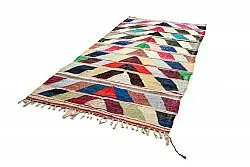 Marokkolainen Kilim matto Boucherouite 145 x 280 cm
