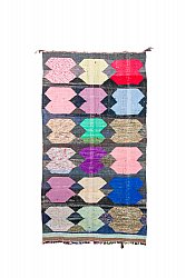 Marokkolainen Kilim matto Boucherouite 135 x 245 cm