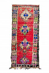 Marokkolainen Kilim matto Boucherouite 305 x 130 cm