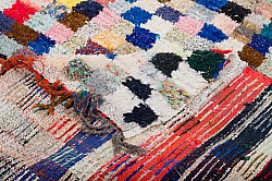 Marokkolainen Kilim matto Boucherouite 310 x 135 cm