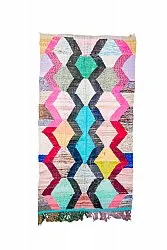 Marokkolainen Kilim matto Boucherouite 140 x 260 cm