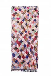 Marokkolainen Kilim matto Boucherouite 245 x 105 cm