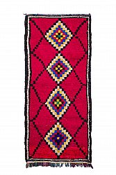 Marokkolainen Kilim matto Boucherouite 310 x 145 cm