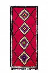 Marokkolainen Kilim matto Boucherouite 310 x 145 cm