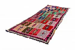Marokkolainen Kilim matto Boucherouite 360 x 130 cm
