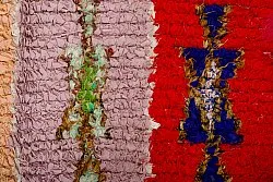 Marokkolainen Kilim matto Boucherouite 360 x 130 cm