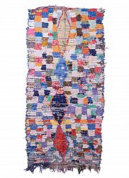 Marokkolainen Kilim matto Boucherouite 265 x 130 cm
