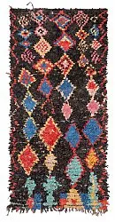Marokkolainen Kilim matto Boucherouite 260 x 125 cm