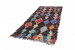 Marokkolainen Kilim matto Boucherouite 260 x 125 cm