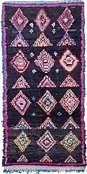 Marokkolainen Kilim matto Boucherouite 245 x 115 cm