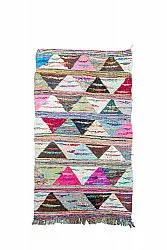 Marokkolainen Kilim matto Boucherouite 135 x 235 cm
