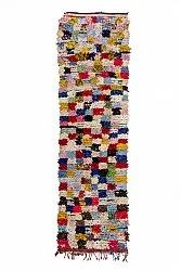 Marokkolainen Kilim matto Boucherouite 380 x 105 cm