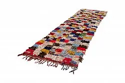 Marokkolainen Kilim matto Boucherouite 380 x 105 cm