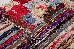 Marokkolainen Kilim matto Boucherouite 380 x 105 cm