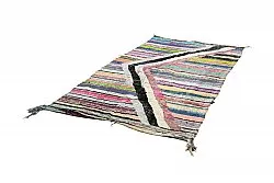Marokkolainen Kilim matto Boucherouite 135 x 240 cm