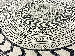 Pyöreät matot - Marrakech (pyöreä) (musta/harmaa/valkoinen)