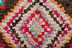Marokkolainen Kilim matto Boucherouite 260 x 125 cm