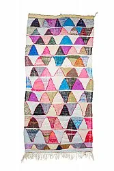 Marokkolainen Kilim matto Boucherouite 135 x 275 cm
