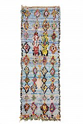 Marokkolainen Kilim matto Boucherouite 290 x 95 cm