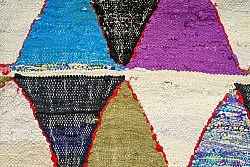 Marokkolainen Kilim matto Boucherouite 135 x 275 cm