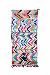 Marokkolainen Kilim matto Boucherouite 150 x 320 cm