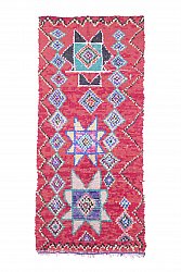Marokkolainen Kilim matto Boucherouite 270 x 125 cm