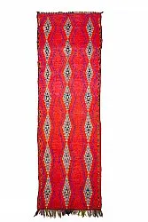 Marokkolainen Kilim matto Boucherouite 440 x 135 cm