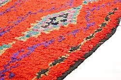 Marokkolainen Kilim matto Boucherouite 440 x 135 cm