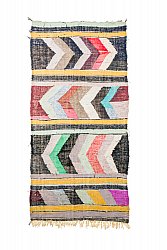 Marokkolainen Kilim matto Boucherouite 130 x 260 cm