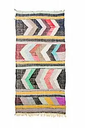 Marokkolainen Kilim matto Boucherouite 130 x 260 cm